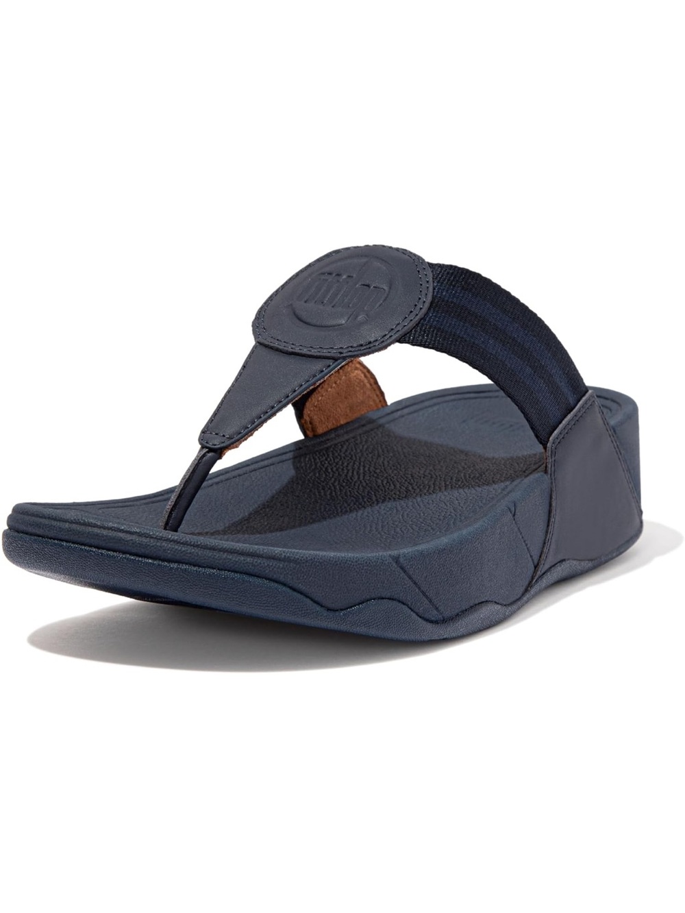 Fitflop Navy Thong Sandal with Padded Strap